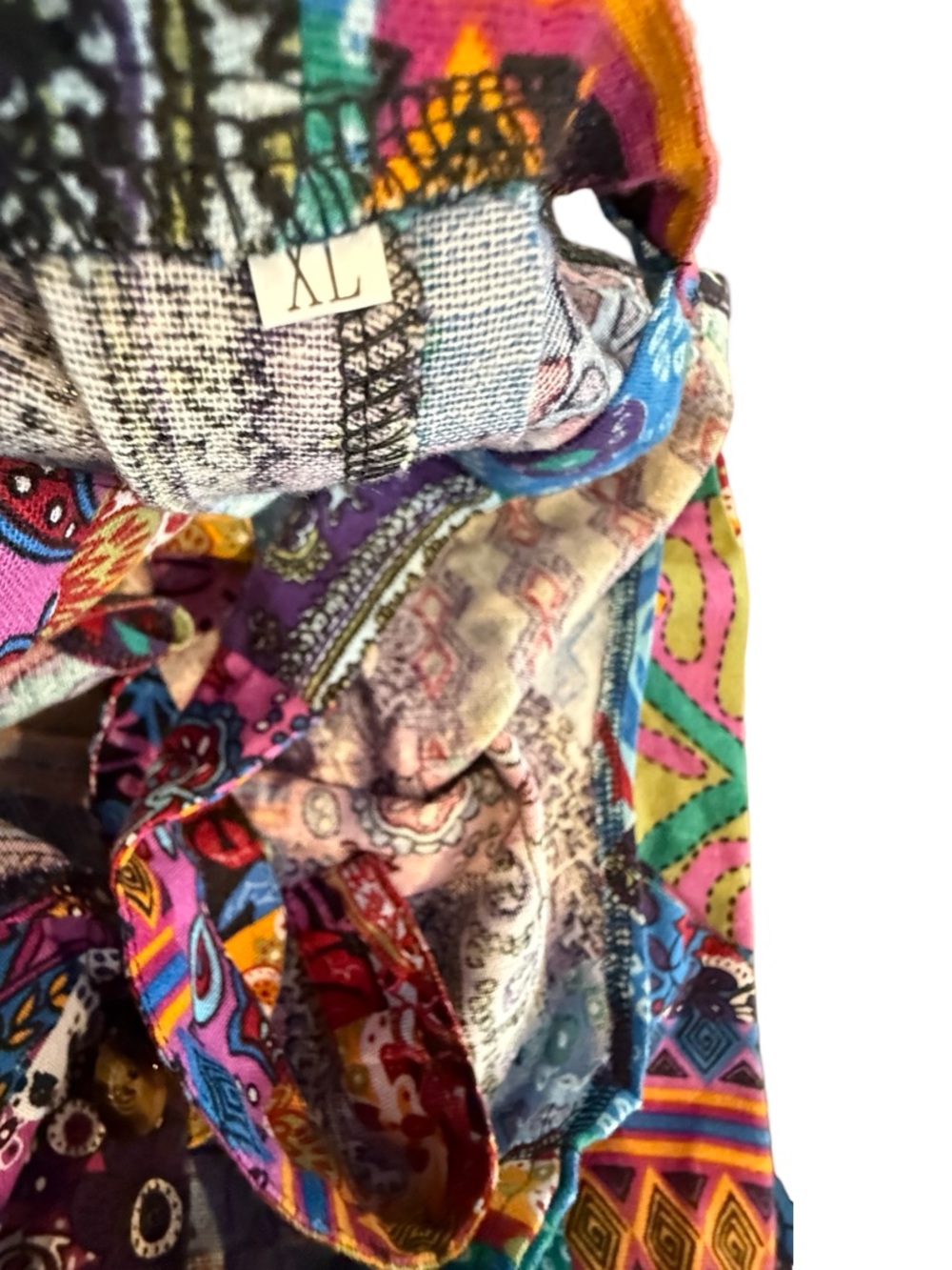 Women’s Boho Patchwork Multicolor Jumpsuit – XL - Picture 16 of 17